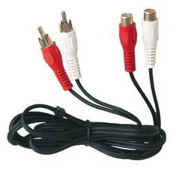 [002600933] Audio Connection 2 RCA male to 2 RCA female 2.5m
