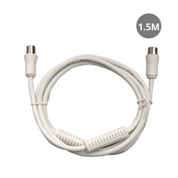 [002601350] Male coaxial prolonger male to female white / 1.5M+filter