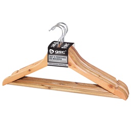 [002702551] Conjunto de 6 cabides madeira