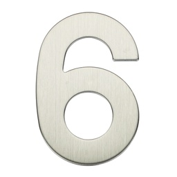 [003302616] Door number 6 stainless steel with adhesive