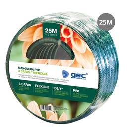 [003602053] Tuyau d’arrosage tressé PVC 25 M Ø3/4&quot; (19mm)