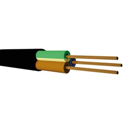 [003902932] Rouleau 100 M Tuyau flexible RV-K (3x1,5mm) Noir