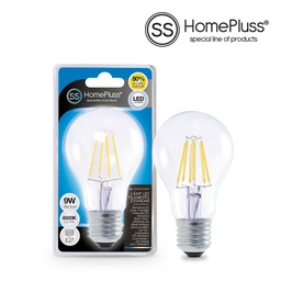 [008000475] A60 LED filament lamp 9W E27 6500K 8pcs/box
