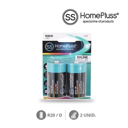 [008000643] Pila salina Homepluss R20 (D) Blister 2