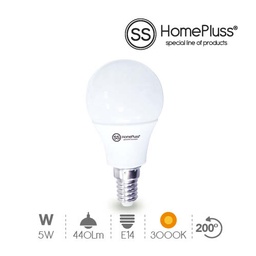 [008000938] Lampe sphère 5W E14 3000K - Boîte prés. 10 u