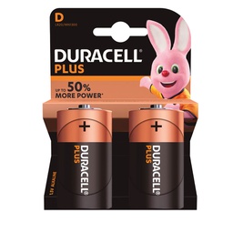 [009000104] Pilha alcalina DURACELL Plus LR20 (D), Blister 2