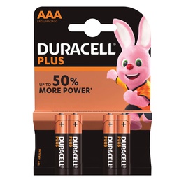 [009000111] Pilha alcalina DURACELL Plus LR03 (AAA), Blister 4