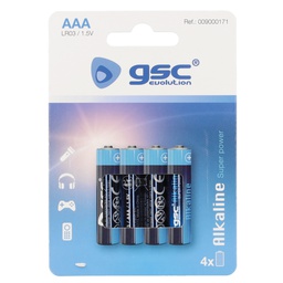 [009000171] Pilha alcalina GSC evolution LR- 03 (AAA), Blister 4 un.