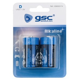 [009000174] Pilha alcalina GSC evolution LR20 (D), Blister 2 un.
