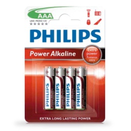 [009000311] Pilha alcalina PHILIPS LR03 (AAA) Blister 4 un.