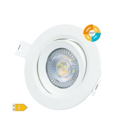 [200400000] Aro basculante redondo encastrável LED Série Banok 7 W 3000-4000-6500 K Branco