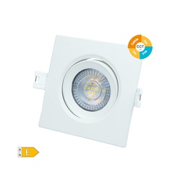 [200400001] Aro basculante quadrado encastrável LED Série Banok 7 W 3000-4000-6500 K Branco