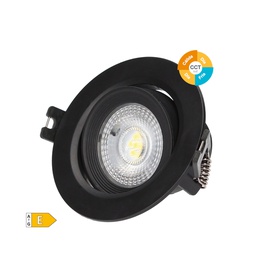 [200400002] Banok Rounded Recessed Movable Fixture for Dichroich lamps 7W 3000-4000-6500K Black