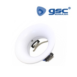[200405001] Pawne Rounded Recessed Fixed Fixture for Dichroich lamps Anti Glare White