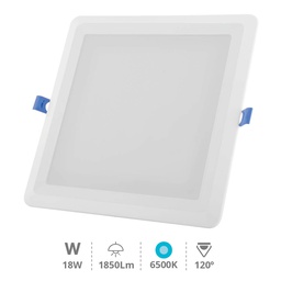 [201000049] Downlight empotrable LED cuadrado Londa 18W 6500K Blanco
