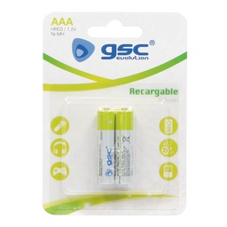 [106005006] Pilha recarregável GSC HR03 (AAA) 1,2 V 800 mAh Blister 2 un.