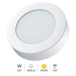 [201005019] Downlight superficie LED redondo Bogur 6W 4000K Blanco