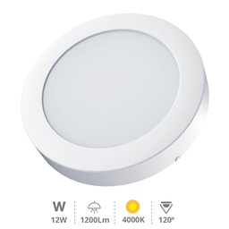[201005021] Downlight superficie LED redondo Bogur 12W 4000K Blanco
