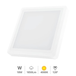 [201005027] Downlight de surface LED carré Vasan 18 W 4000K Blanc