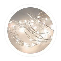[204805005] 3,9M Copper LED garland 3xAA Cool White