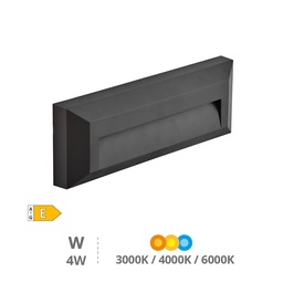 [200205062] Aplique pared LED Serie Kuito 4W 3000 - 4000 - 6000K IP65 Gris antracita