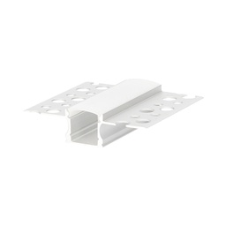 [204025011] Profil aluminium translucide à encastrer 2M pour bandes LED jusqu'à 12,5mm