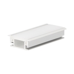 [204025013] Perfil alumínio translúcido encastrável piso exterior 2 m para tiras LED até 12 mm