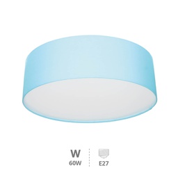 [203600003] Plafonnier en tissu Gemena 2xE27 Celeste