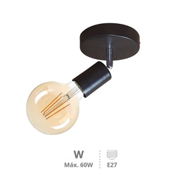 [202000010] Kestila single ceiling spotlight Series E27 Black
