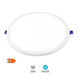 [201000073] Nevale round recessed downlight adjustable cutting hole 20W 6000K