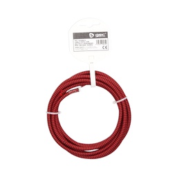 [101025013] Cabo têxtil 2,5 m (2 x 0,75 mm) Vermelho/Negro