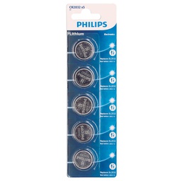 [106000020] PHILIPS lithium CR2032 Battery 5pcs/blister