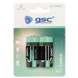 [106000023] Pilha salina GSC evolution R14 (C) Blister 2 un.