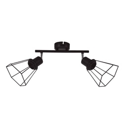 [202000031] Bhani series double linear spotlights E27 black