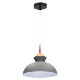 [204400037] Lâmpada de teto pendente Série Sompara E27 Ø 280 mm Cinzento