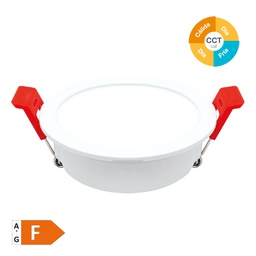 [200400010] LED recessed rounded fixture 4W 3000K-4000K-6000K White