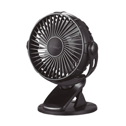 [300010032] Mini ventilador USB tipo clip Fune 3W Negro