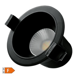 [200400015] Mandani Rounded Recessed Fixture 7W  3000-4000-6500K Black