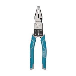[502000018] Alicate universal profesional 215mm con pelacables y crimpadora 