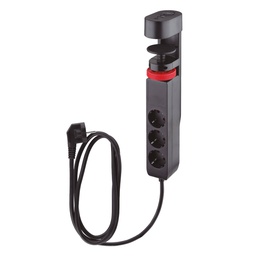 [100000003] 3 way socket with switch (3x1.5mm) 1,4M wire + 2USB A + 1 USB C