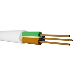 [101005008] Rouleau 50 M Tuyau (3x1,0mm) Blanc