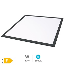 [203400030] Panel empotrable ultrafino LED Sabha 59,5x59,5cm 40W 6000K Negro